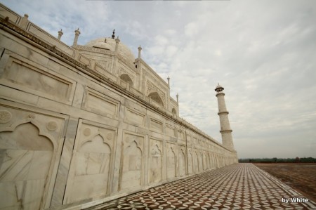 Taj Mahal - widok od Yamuny