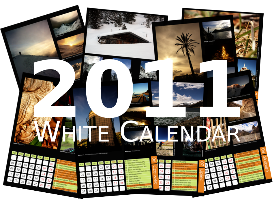 white calendar